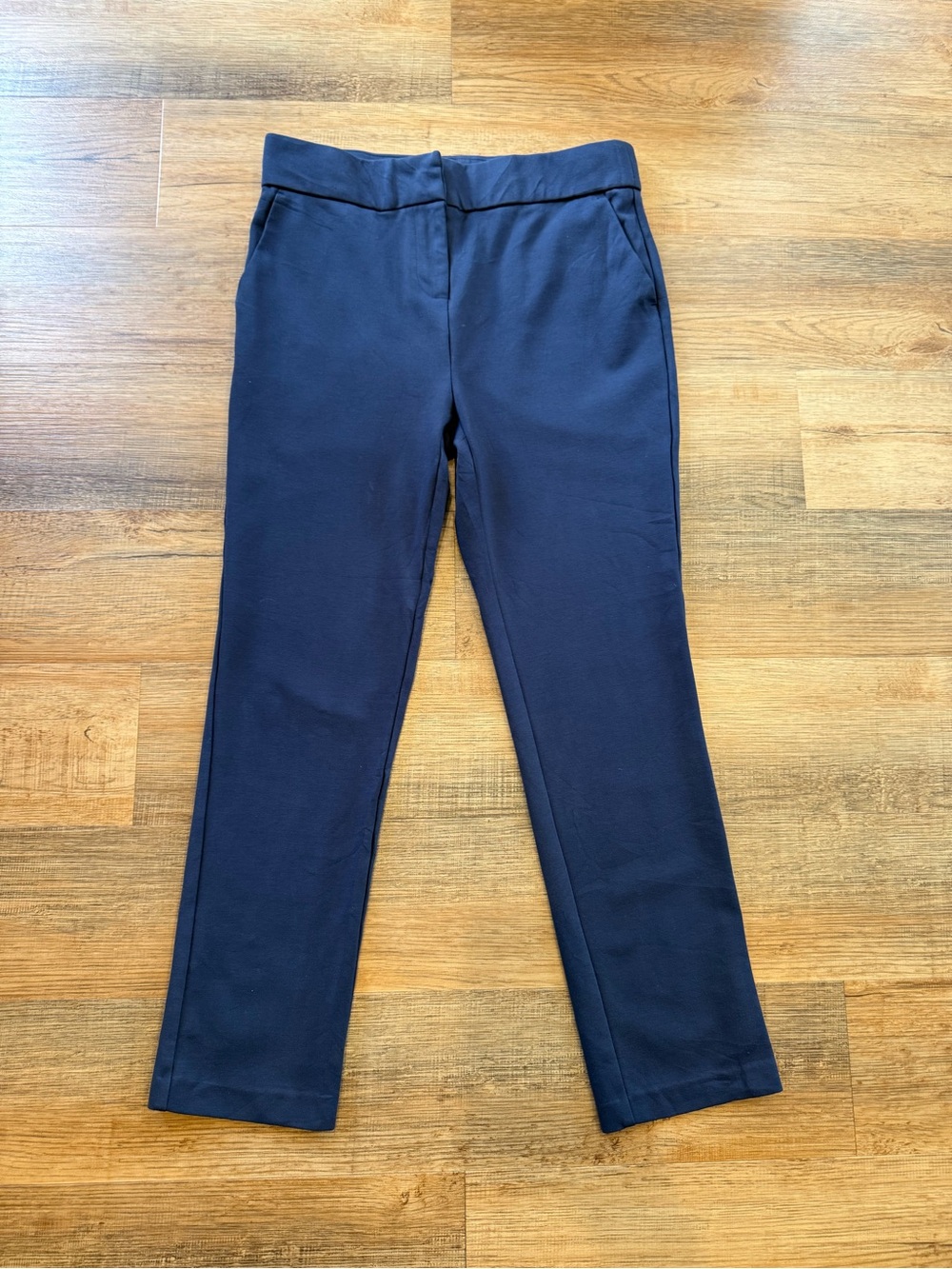 Women's Navy Tailored Stretchy Trousers S/P